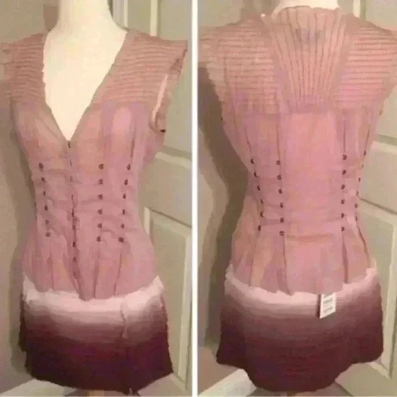 Bebe Silk Cascade Ruffle Skirt - Picture 3 of 5